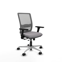 PIQUERAS Y CRESPO Silla de oficina Haches Gris con mecanismo Sincro/Traslack