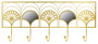 DKD Home Decor Perchero de Pared Metal Abanico Dorado