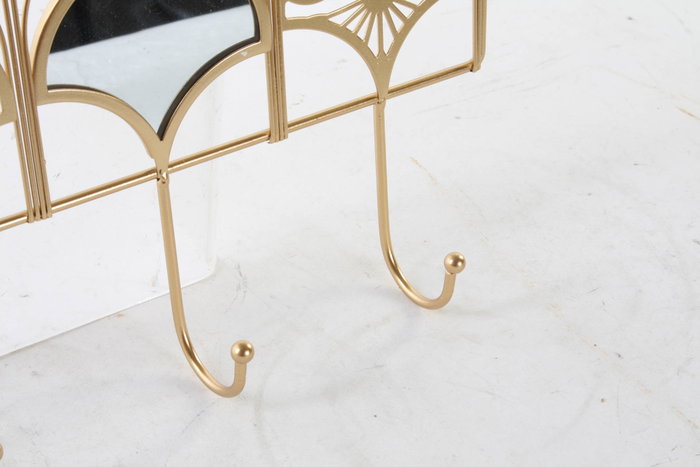 DKD Home Decor Perchero de Pared Metal Abanico Dorado DKD Home Decor Perchero de Pared Metal Abanico Dorado