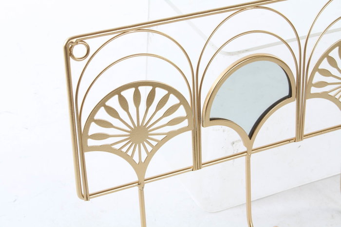 DKD Home Decor Perchero de Pared Metal Abanico Dorado DKD Home Decor Perchero de Pared Metal Abanico Dorado