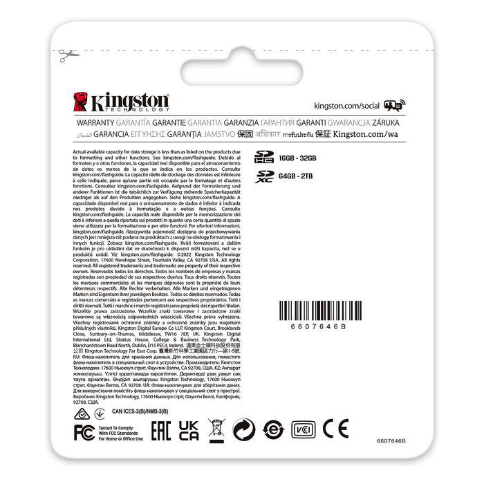 Kingston Tarjeta SDXC Canvas React Plus 256GB UHS-II U3 V90 300MB/s Lectura 260MB/s Escritura