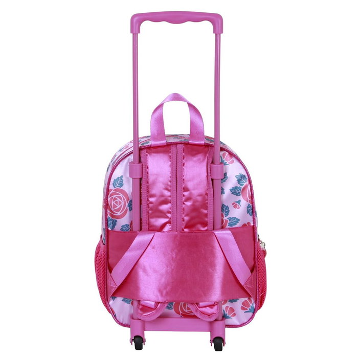 Karactermania Mochila 3D con Ruedas Pequeña Princesas Disney Flowers Rosa Karactermania Mochila 3D con Ruedas Pequeña Princesas Disney Flowers Rosa