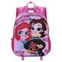 Karactermania Mochila 3D con Ruedas Pequeña Princesas Disney Flowers Rosa