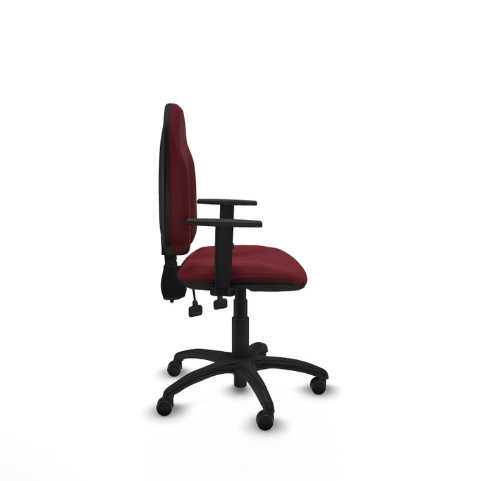 PIQUERAS Y CRESPO Silla de oficina Algarra Granate con Brazos 1D PIQUERAS Y CRESPO Silla de oficina Algarra Granate con Brazos 1D