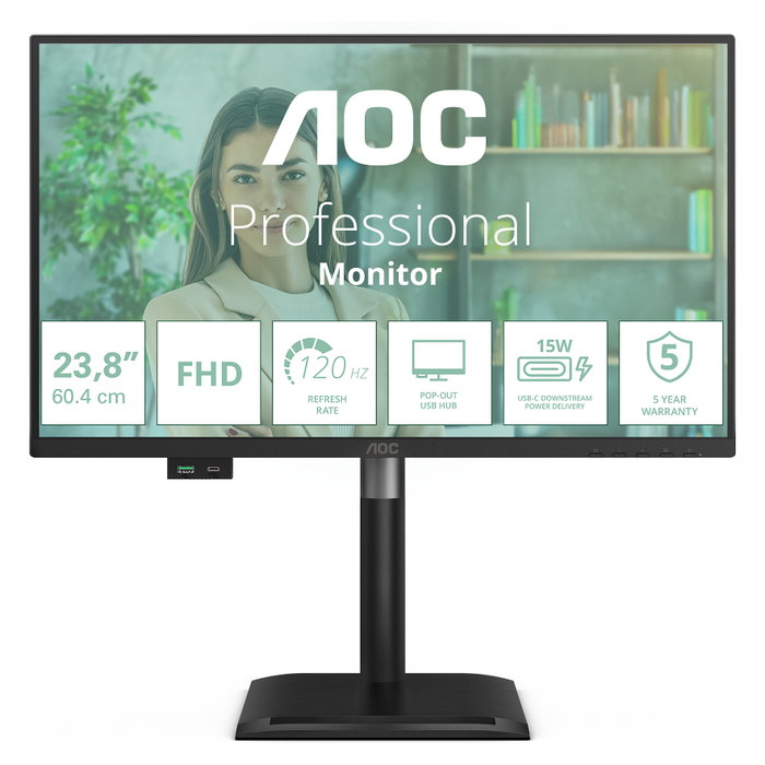 AOC 24P4U Monitor de 23,8 pulgadas Full HD IPS 120Hz Negro AOC 24P4U Monitor de 23,8 pulgadas Full HD IPS 120Hz Negro
