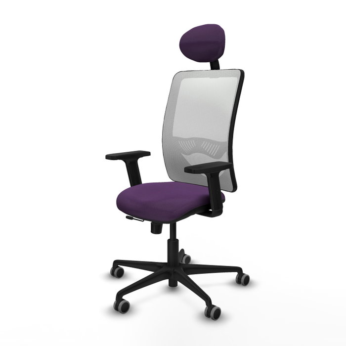 PIQUERAS Y CRESPO Silla de oficina Zulema con mecanismo Sincro/Traslack, Morado y Blanco PIQUERAS Y CRESPO Silla de oficina Zulema con mecanismo Sincro/Traslack, Morado y Blanco