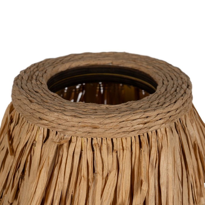 Ixia Lámpara de Mesa de Fibra Natural 26 x 26 x 39 cm