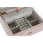 DKD Home Decor Joyero de Madera y Espejo Musical Rosa 18x14x9,5 cm