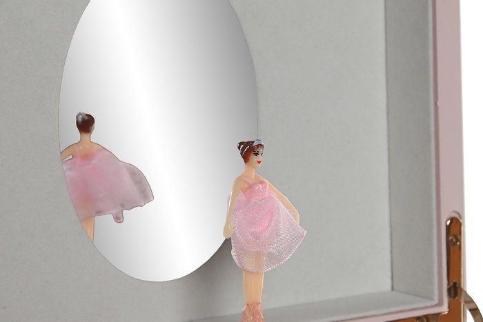 DKD Home Decor Joyero Romantico Rosa 14 x 9.5 x 18 cm