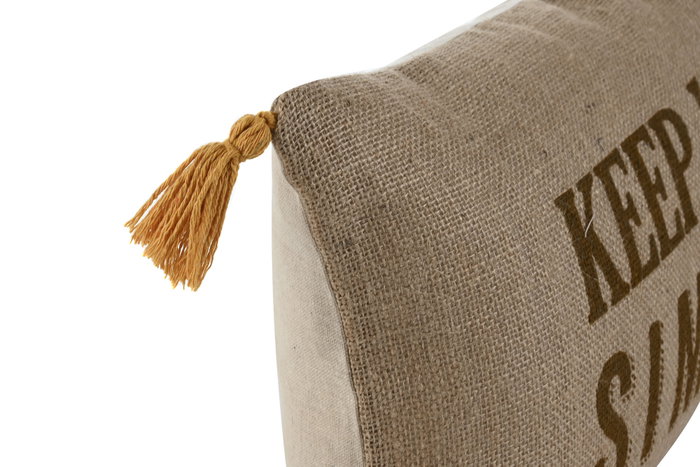 DKD Home Decor Pack de 2 Cojines de Algodón Impresos Natural 50x8x30 cm
