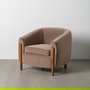 Sillón Taupe Tejido-Madera Salón 87 X 80 X 81 cm