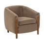 Ixia Sillón Taupe de Tejido y Madera