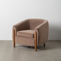 Ixia Sillón Taupe de Tejido y Madera