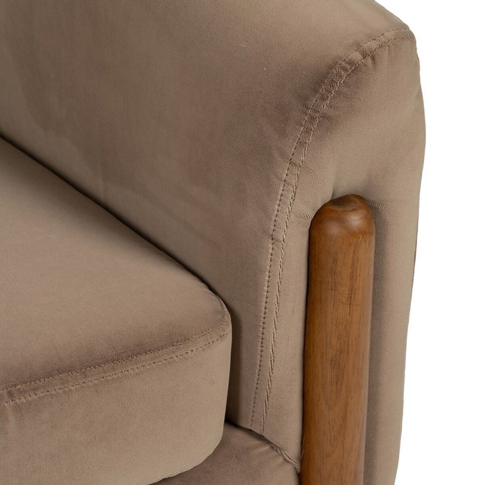 Ixia Sillón Taupe de Tejido y Madera
