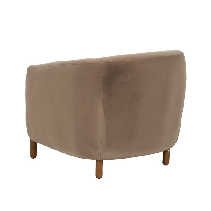 Ixia Sillón Taupe de Tejido y Madera