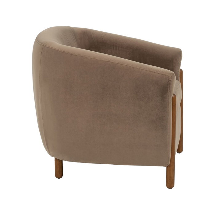Ixia Sillón Taupe de Tejido y Madera