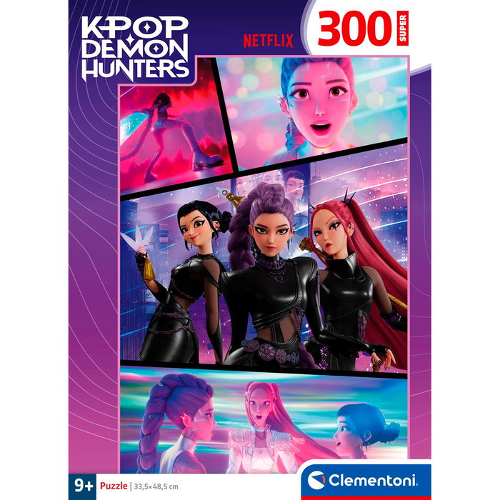 Clementoni Puzzle 300 Piezas K-Pop Demon Hunters 21760, Rompecabezas 33.5 x 48.5 cm, Edad Recomendada +7 Años