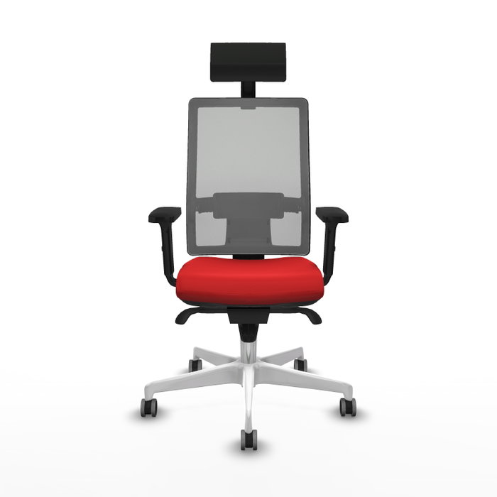 PIQUERAS Y CRESPO Silla de oficina Horna con Mecanismo Sincro, Rojo y Gris PIQUERAS Y CRESPO Silla de oficina Horna con Mecanismo Sincro, Rojo y Gris