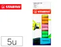 Stabilo Rotulador BOSS mini Estuche 5 Unidades Amarillo, Azul, Naranja, Rosa, Verde Fluorescente Trazo 2-5 mm