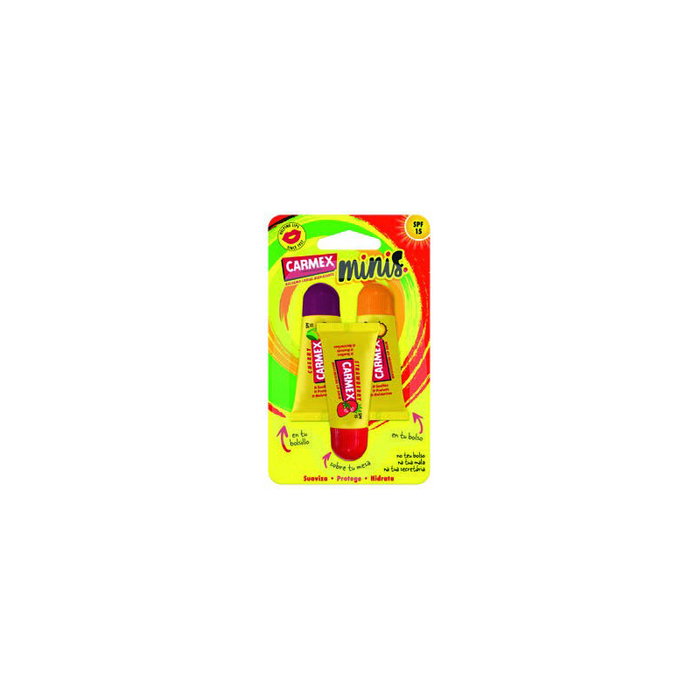 Carmex Triplo Set de Minis Cereza, Piña y Fresa SPF 15 Carmex Triplo Set de Minis Cereza, Piña y Fresa SPF 15