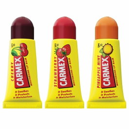 Carmex Minis Bálsamos Labiales SPF 15 Triplo Cereza, Piña y Fresa