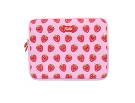 Wondee Funda para portátil 12" con divertido estampado de fresa, protección acolchada