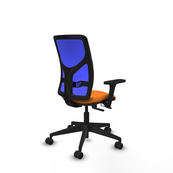 PIQUERAS Y CRESPO Silla de oficina Motilla Naranja y Azul