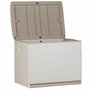 Plastiken Caja Fuerte 260L Interior/Exterior con Ruedas y Candado, Beige