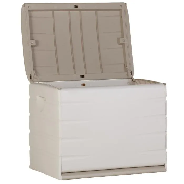 Plastiken Caja Fuerte 260L Interior/Exterior con Ruedas y Candado, Beige