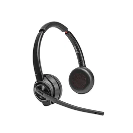 Poly Savi 8420 Office Auricular Inalámbrico DECT/Bluetooth Diadema para Oficina, Certificado Microsoft Teams, Cancelación Activa de Ruido, Negro