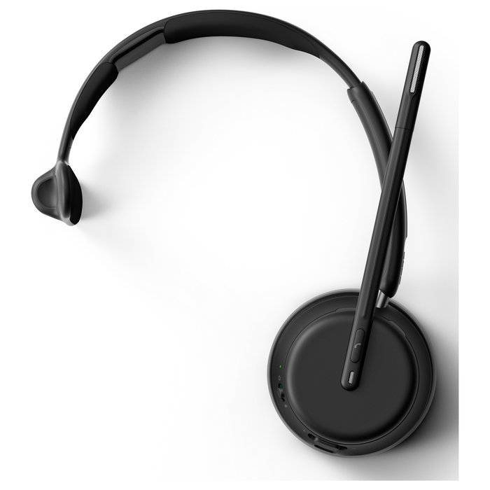 EPOS Auriculares Inalámbricos Impact 1030 para Oficina y Centro de Llamadas, Diadema Monoaural Negro, Bluetooth, Receptor USB