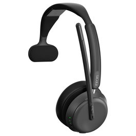 EPOS Auriculares Inalámbricos Impact 1030 para Oficina y Centro de Llamadas, Diadema Monoaural Negro, Bluetooth, Receptor USB