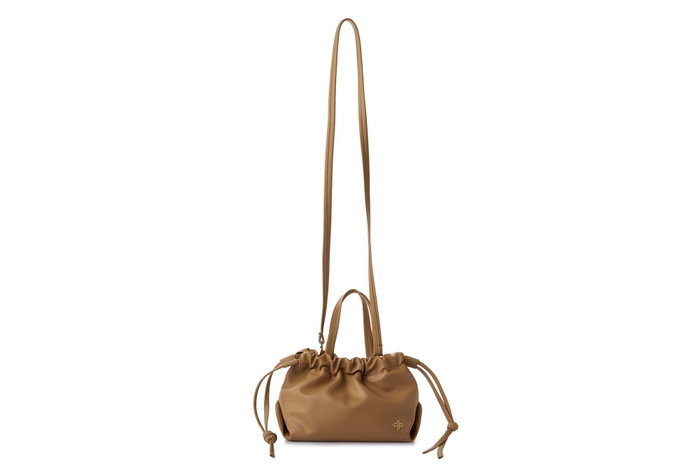 Lucky Bees Bolso de Mano Camel - Cuero de Polivinilo Elegante para Mujer, Bolso de Hombro Versátil (30x12x20 cm)