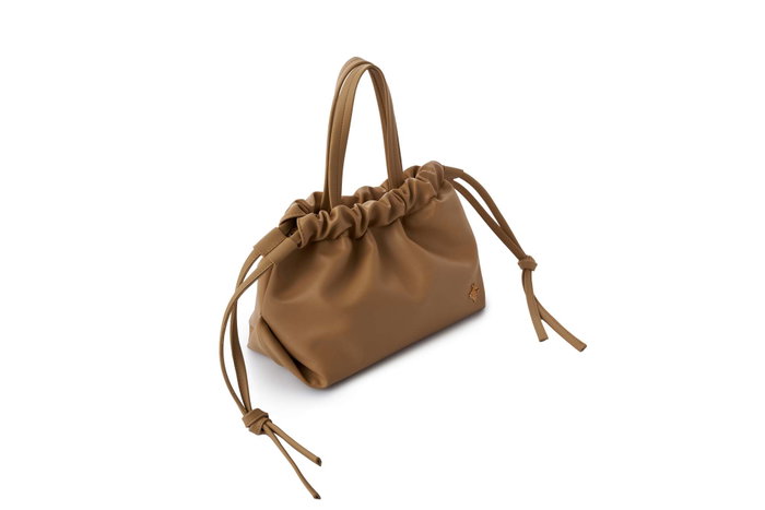 Lucky Bees Bolso de Mano Camel - Cuero de Polivinilo Elegante para Mujer, Bolso de Hombro Versátil (30x12x20 cm)