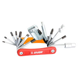 Unior Multitool Euro17 - Herramienta multifuncional con llaves hexagonales, destornilladores y remachador de cadena