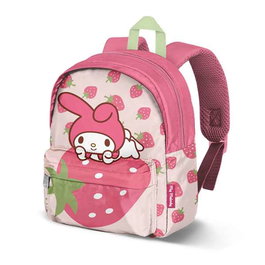 Sanrio My Melody Mochila Joy Berry - Mochila Infantil Preescolar Ligera y Acolchada, Rosa, Poliéster, 27x22x10 cm