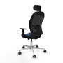 PIQUERAS Y CRESPO Silla de oficina Jorquera Sincro/Traslack Azul marino y Negro
