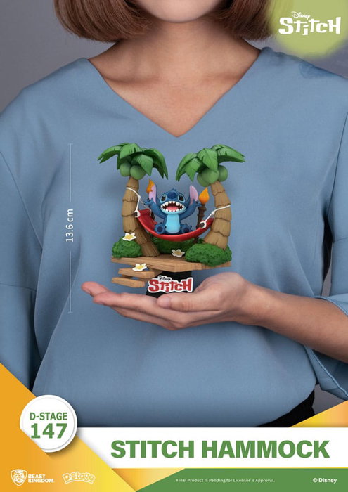 Lilo & Stitch Diorama PVC D-Stage Stitch Hammock 13 cm