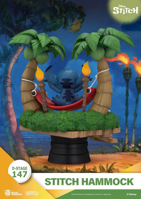 Lilo & Stitch Diorama PVC D-Stage Stitch Hammock 13 cm