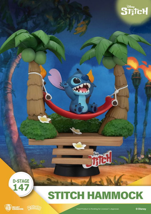 Lilo & Stitch Diorama PVC D-Stage Stitch Hammock 13 cm