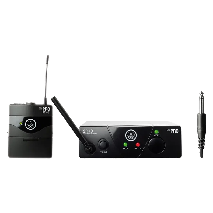 AKG Sistema Inalámbrico UHF Instrument Band ISM 1 863.100 MHz con Petaca y Receptor