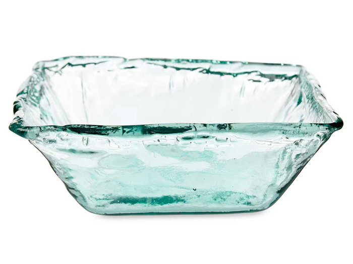 Giftdecor Centro de Mesa de Vidrio Transparente Reciclado Inca 23 cm (Set de 4)