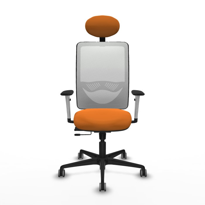PIQUERAS Y CRESPO Silla de oficina Zulema Naranja y Blanco PIQUERAS Y CRESPO Silla de oficina Zulema Naranja y Blanco
