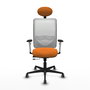 PIQUERAS Y CRESPO Silla de oficina Zulema Naranja y Blanco