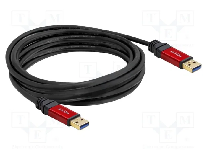 DeLOCK Cable USB 3.2 Gen 1 de 5 m, Tipo-A a Tipo-A, Metal DeLOCK Cable USB 3.2 Gen 1 de 5 m, Tipo-A a Tipo-A, Metal