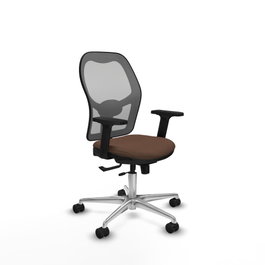 PIQUERAS Y CRESPO Silla de oficina Jorquera con mecanismo Sincro/Traslack Marrón y Gris