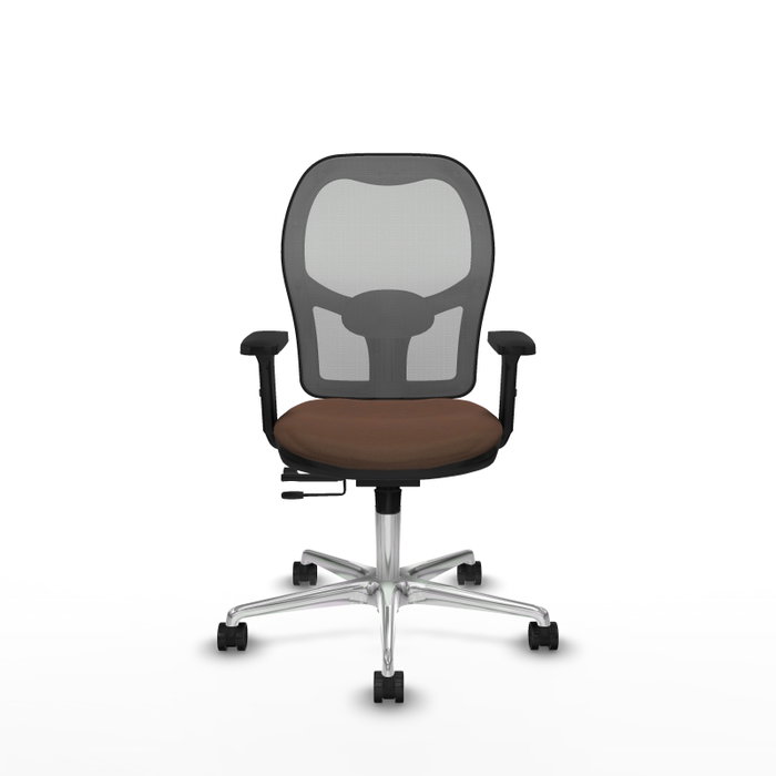 PIQUERAS Y CRESPO Silla de oficina Jorquera con mecanismo Sincro/Traslack Marrón y Gris