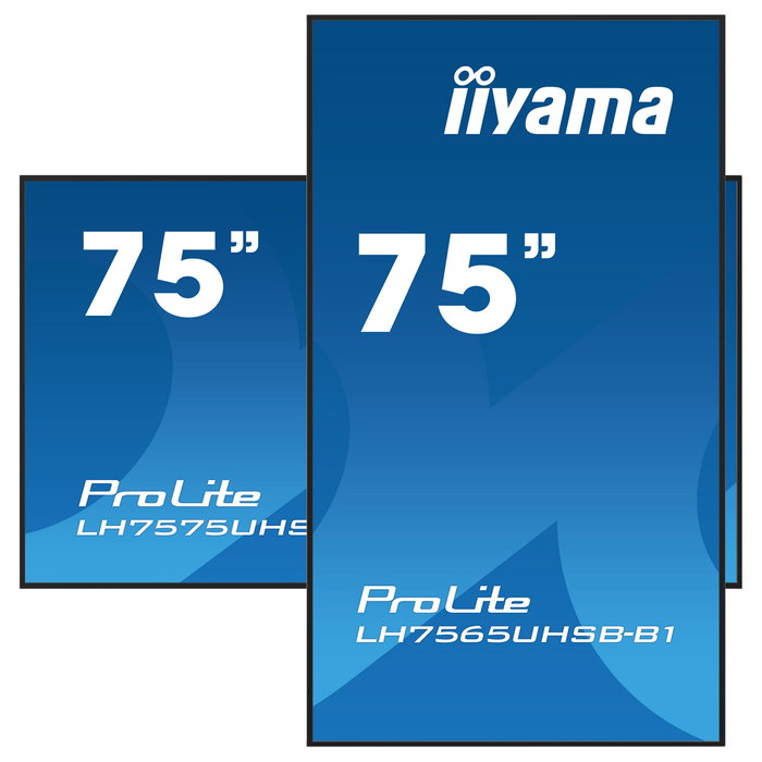 iiyama LH7565UHSB-B1 Monitor Táctil Comercial 4K UHD IPS de 75 Pulgadas (190 cm) con Android, 24/7, 60Hz, Wi-Fi, 2xHDMI, DisplayPort, Altavoces, Negro