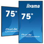 iiyama LH7565UHSB-B1 Monitor Táctil Comercial 4K UHD IPS de 75 Pulgadas (190 cm) con Android, 24/7, 60Hz, Wi-Fi, 2xHDMI, DisplayPort, Altavoces, Negro