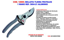 BELLOTA Tijera de frutales de una mano 3604-21 Aluminio